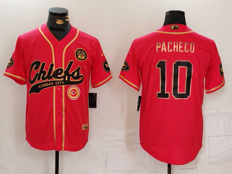 Men Kansas City Chiefs #10 Pacheco Red Three generation joint name 2024 Nike Limited NFL Jersey style 3->kansas city chiefs->NFL Jersey